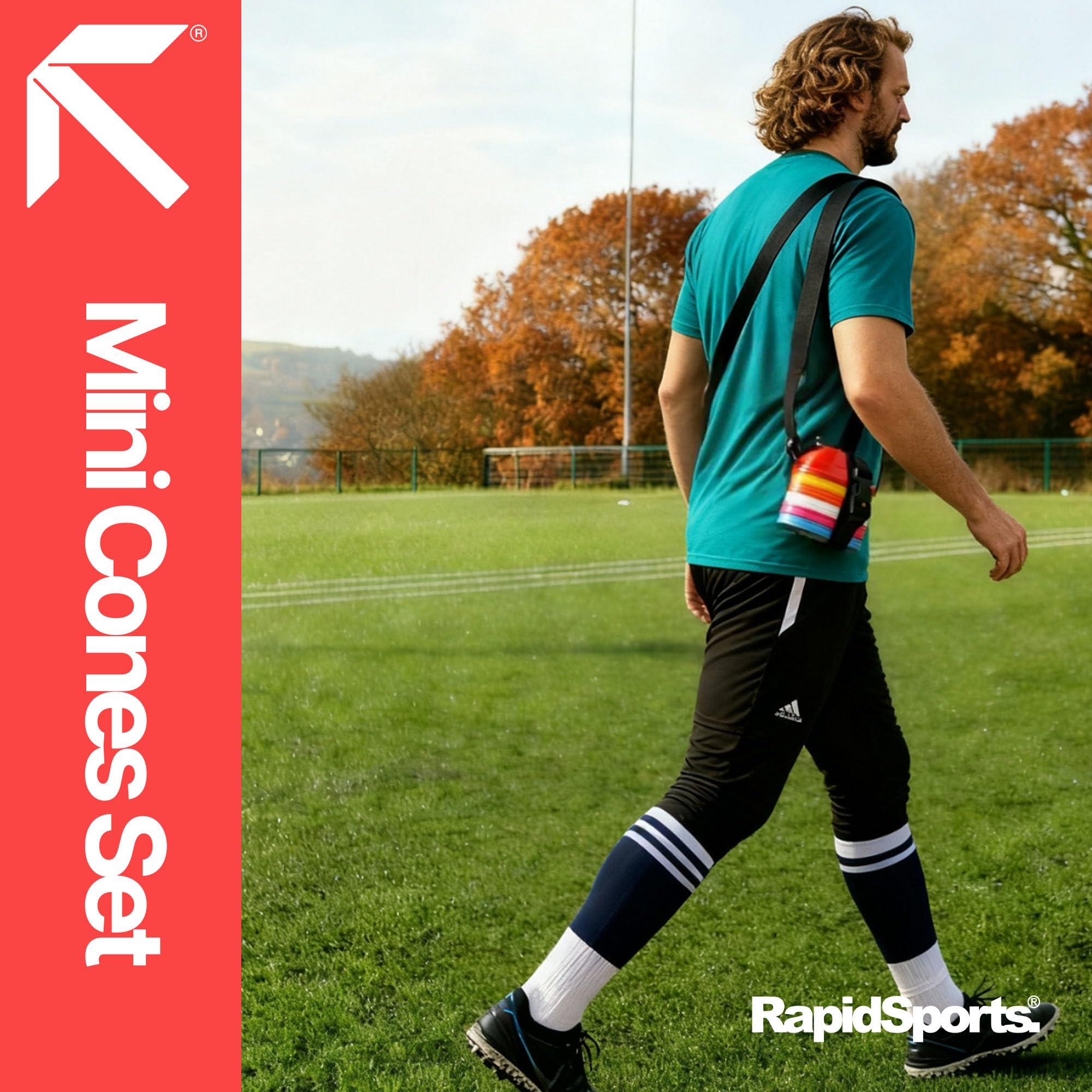 Fitness Health FH Pro wielofunkcyjne stożki zwinności do rugby piłka nożna piłka nożna sport boisko ćwiczenie wiercenie oznaczanie mini marker spodek stożkowy zestaw 60 szt.