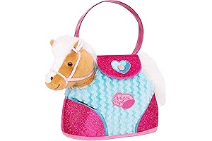 Pucci Pups Beige Girl Horse with Blue Stripes