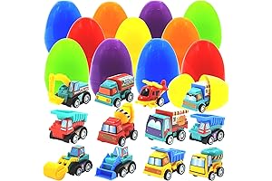 Easter Basket Prefilled Eggs with Pull Back Cars