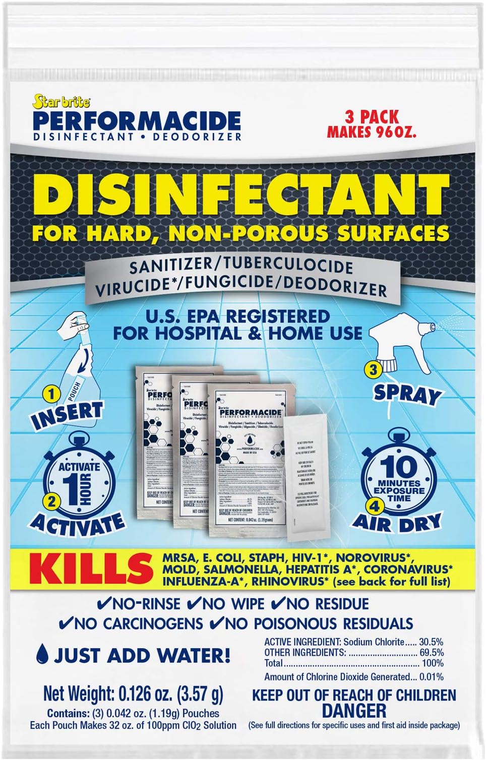 Performacide Disinfectant Refill 3 Pack, 32 Oz 3-Pack, 3 Count