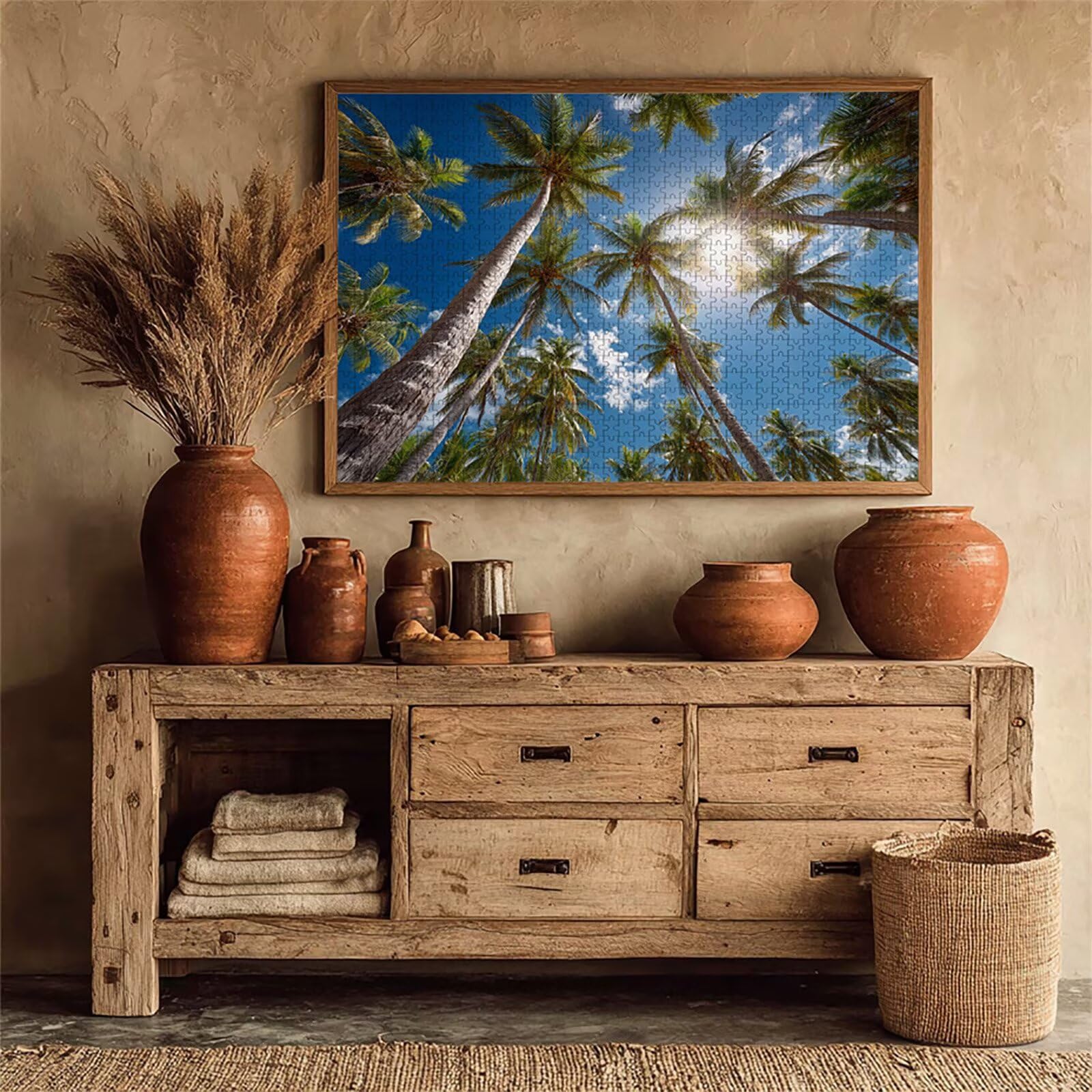 Puzzle 3000 elementów dla dorosłych drzewo, drewniane puzzle 122 x 81 cm, dla mężczyzn kobiet starszych seniorów, części ściśle do siebie pasują, dekompresja, dekoracja ścienna, prezenty dla