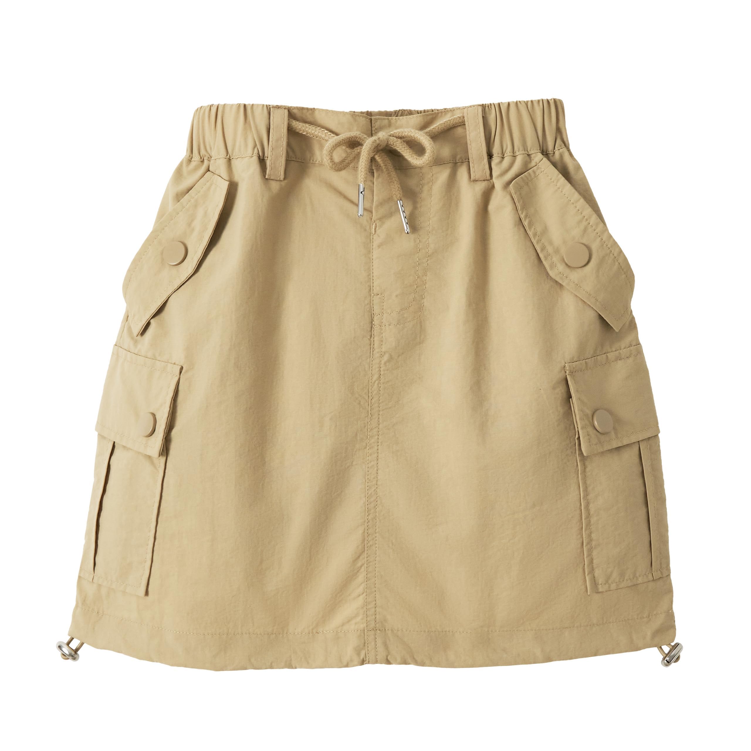 Rolanko Faldas para Niñas Pantalones Cortos Interiores con Bolsillos Cargo Skort Cintura Elástica
