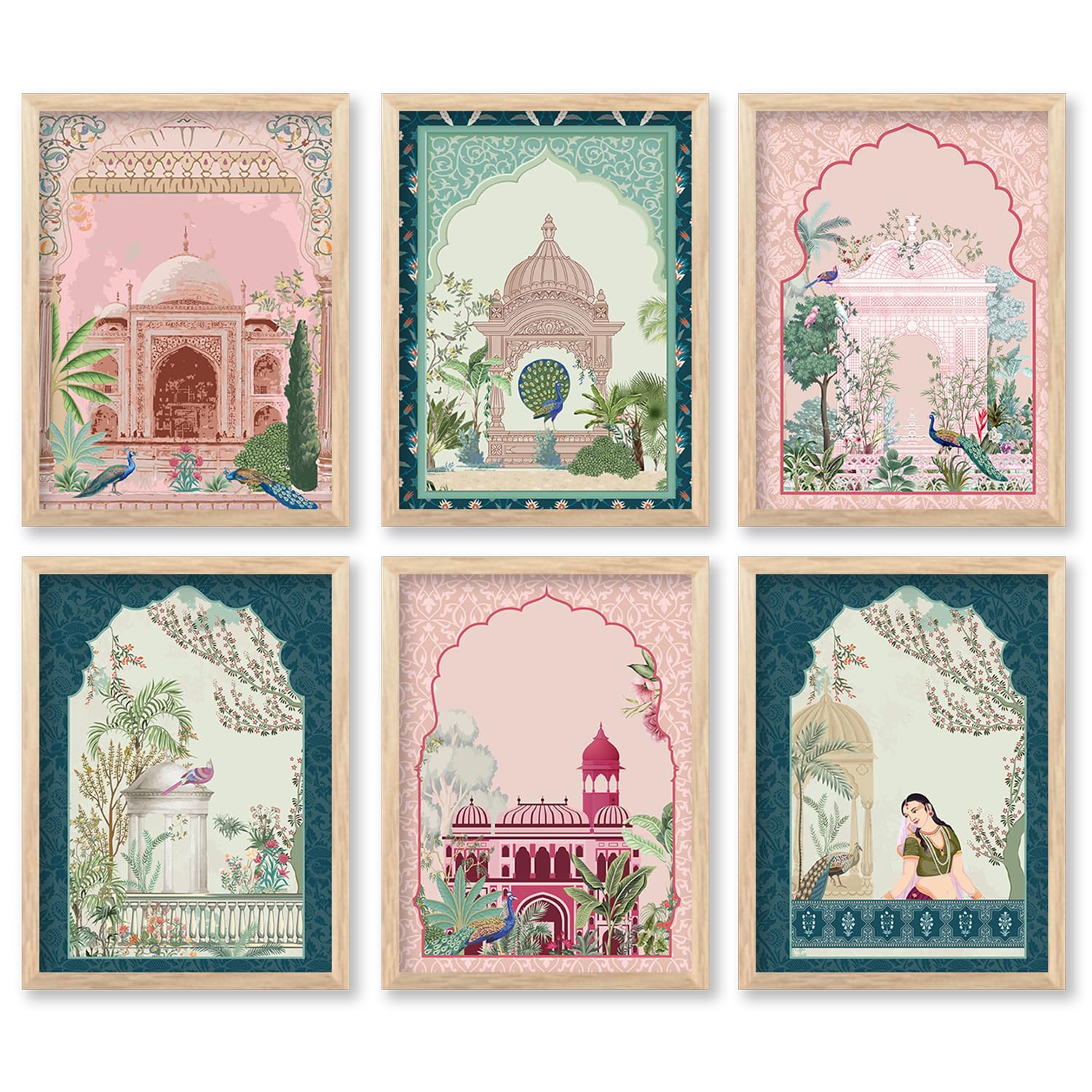 kotart Polystyrene-Pichwai Painting For Wall Decoration|Traditional Indian Art Wall Décor Paintings|Traditional Wall Poster With Frames Set Of 6 (13X17 Inch, E) (B0D4J9SWB9) Amazon Price History, Amazon Price Tracker
