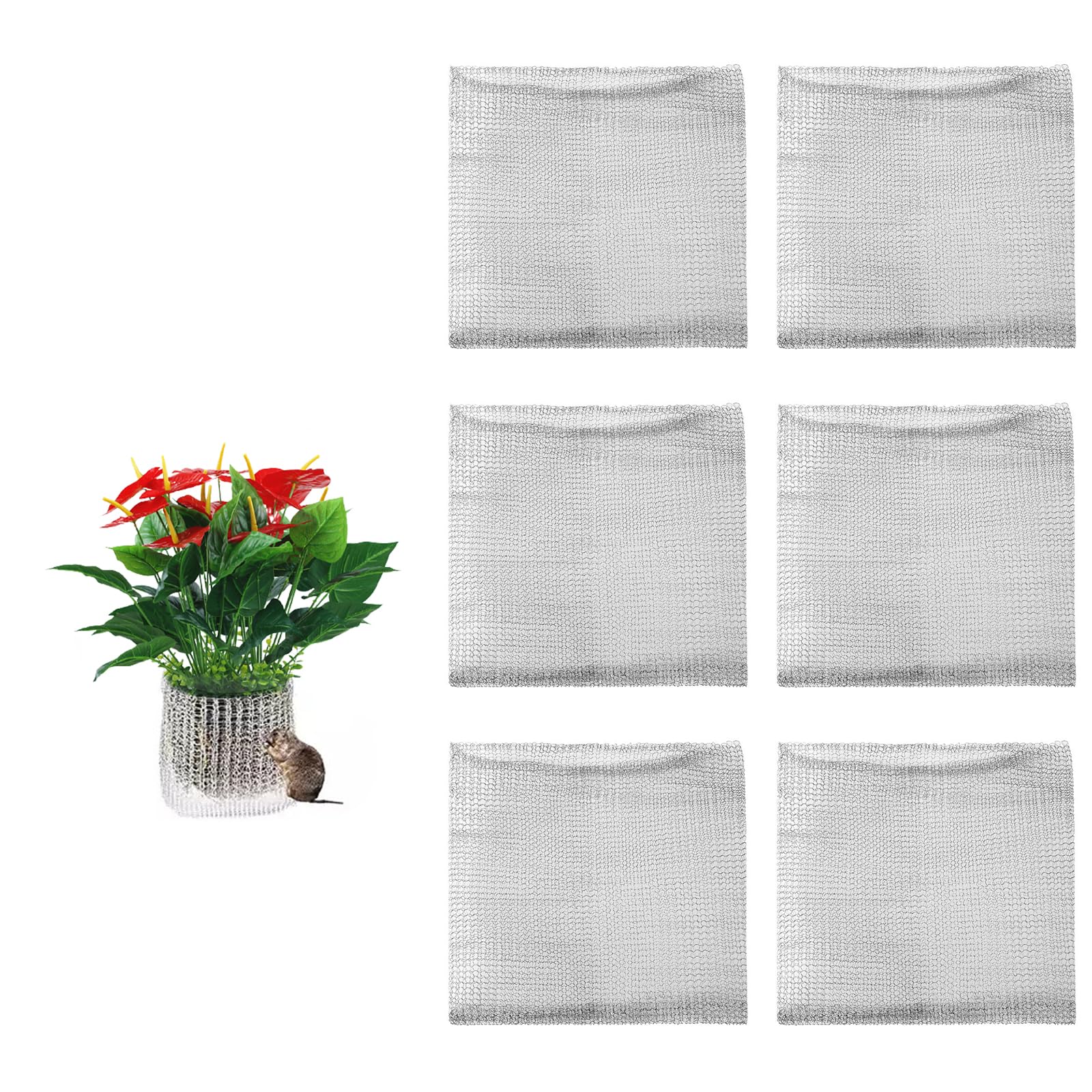 Lot De 6 Protections Anti-racines En Acier Inoxydable Pour