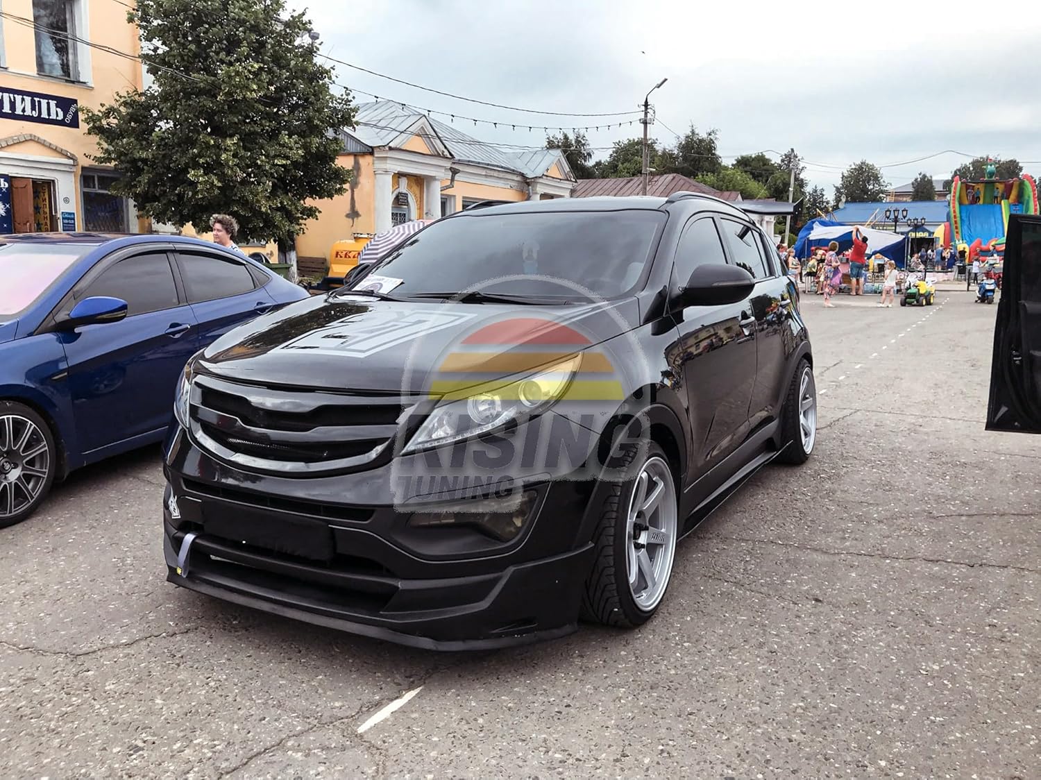 RisingTunung Front Bumper Grille Compatible with Kia Sportage SL 3 Generation, 2010-2016 Years, Black Car Mesh