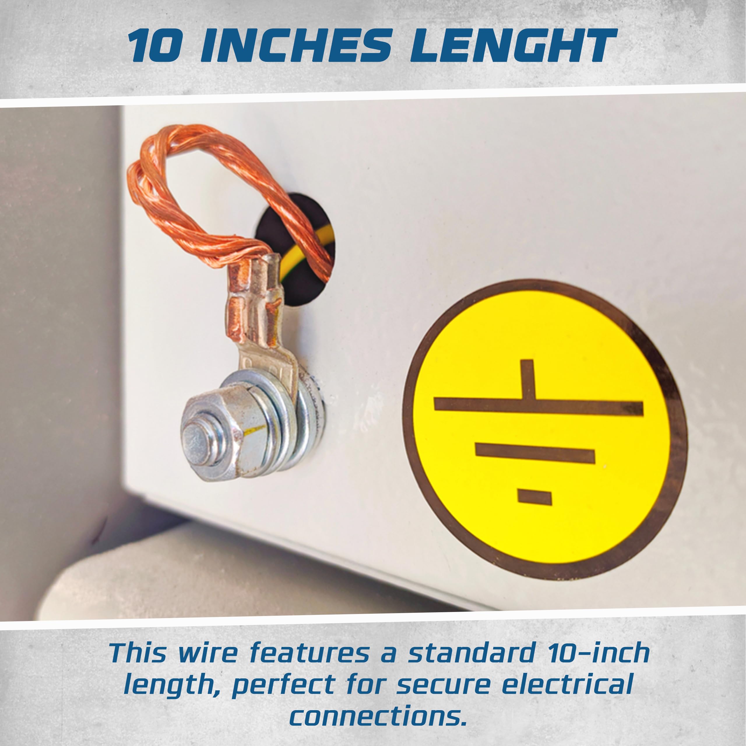 Amazon.co.jp: OHLECTRIC 裸銅アース線 ラグ付き - 10インチ(1パック