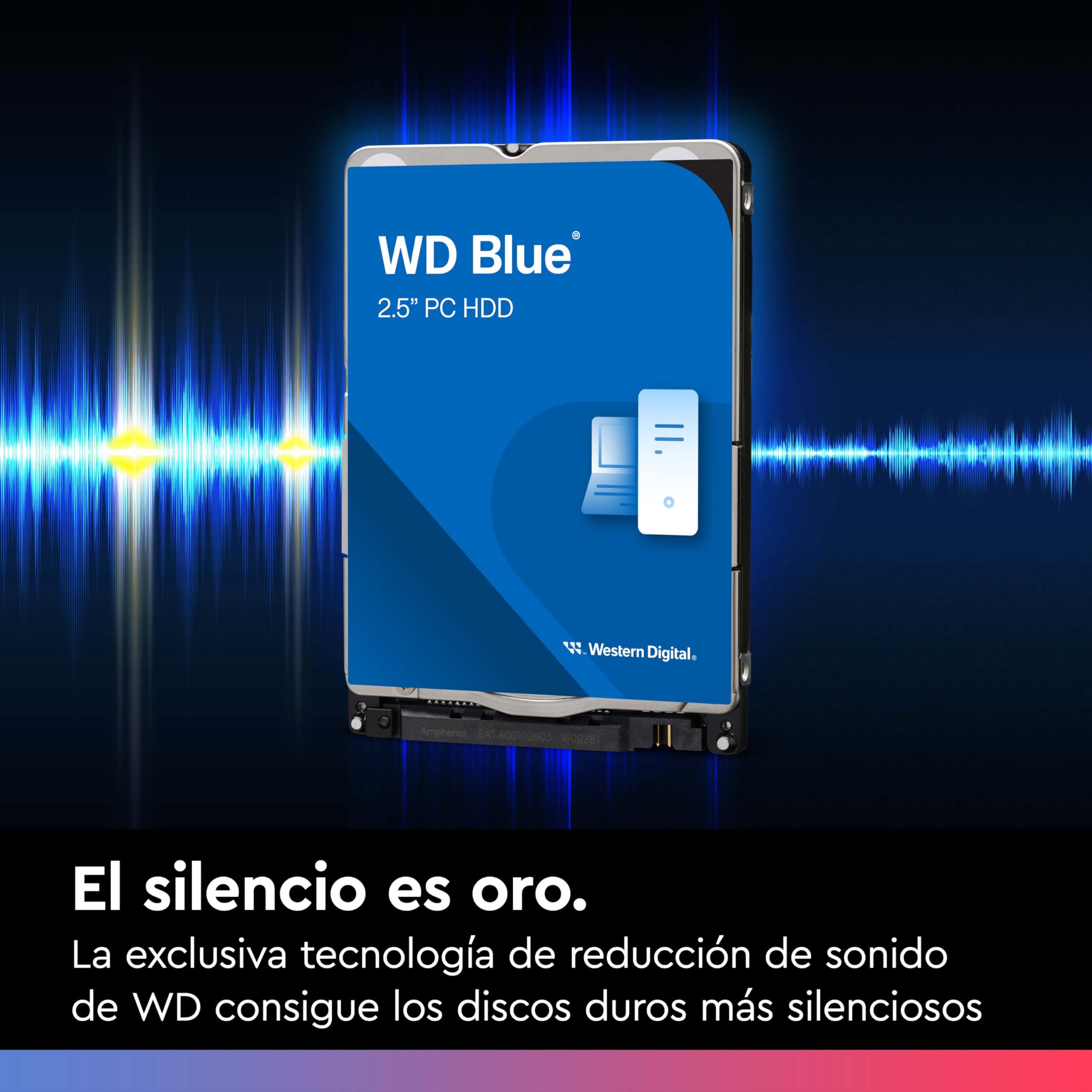 WD Blue 1TB para Portátil, Disco Duro Interno 2,5” - 5400 RPM, SATA 6 GB/s, 128 MB caché