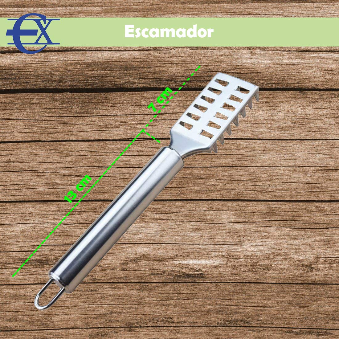 EUROXANTY® Vis scrubber | 4-rij schraper | Roestvrij staal | Vaatwasmachinebestendig | Lichtgewicht en ergonomisch (2 stuks EUROXANTY® Vis scrubber | 4-rij schraper | Roestvrij staal | Vaatwasmachinebestendig | Lichtgewicht en ergonomisch (2 stuks