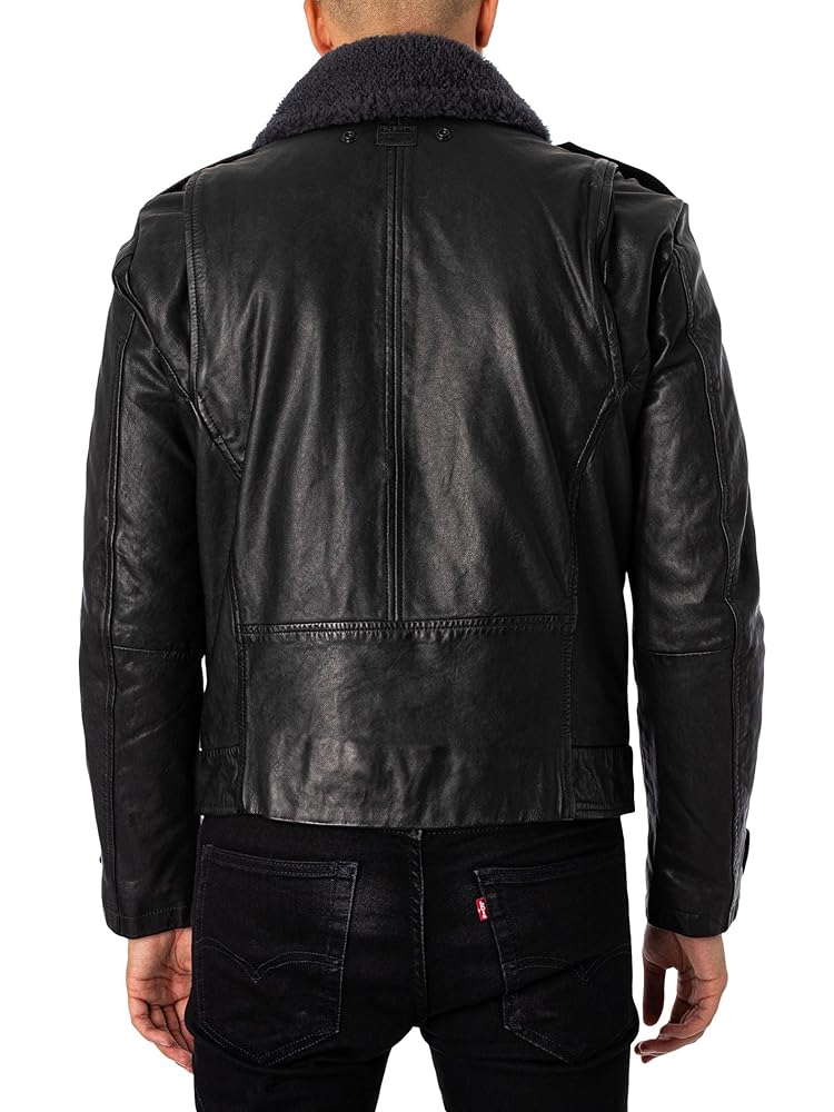 定価6.8万 G-STAR RAW Flight Leather Jacket G-STAR RAW Men's P-3 Leather JKT Jackets : Amazon.co.uk: Fashion