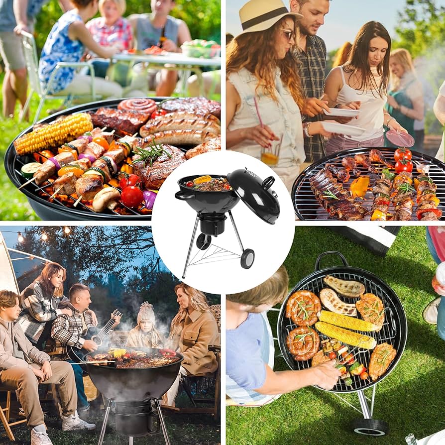 Amazon.com: OLALACOZY 22 Inch Charcoal Grill with 2 Cooking