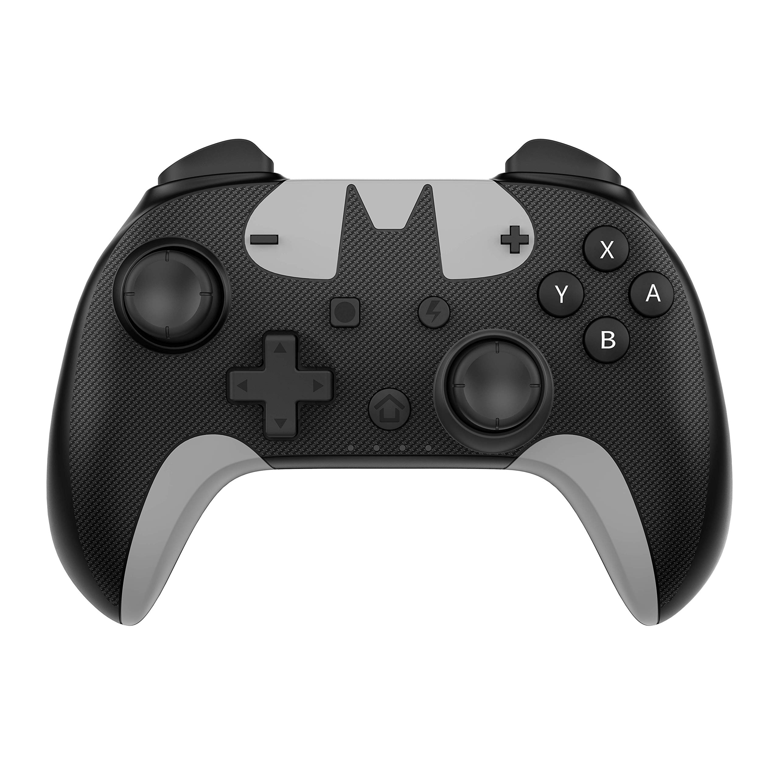 Minibird Pop Top - Manette sans fil Bluetooth "Le Signal" pour Nintendo Switch - Autonomie 16 heures - Manette Compacte et Compatible pour Switch/Switch Lite/Switch Pro - Turbo - Noir et Gris