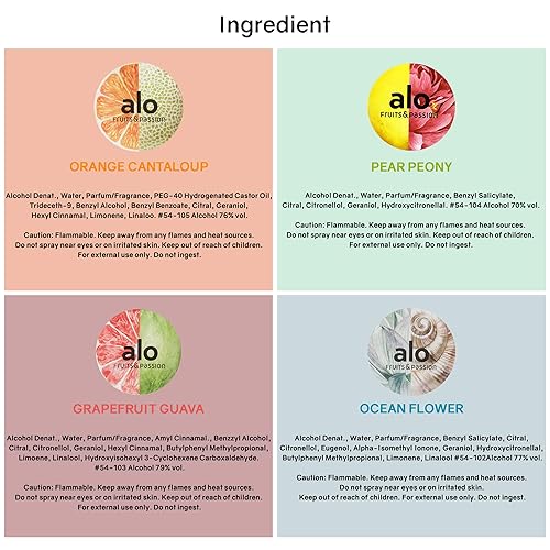 Miniatura 3 de (Frutos y pasión) EAU FRAICHE GUAVA GRAPEFRUIT 1.7 fl oz, perfume en aerosol fresco ligero y aireado en clima cálido por ALO (1.69 onzas líquidas)