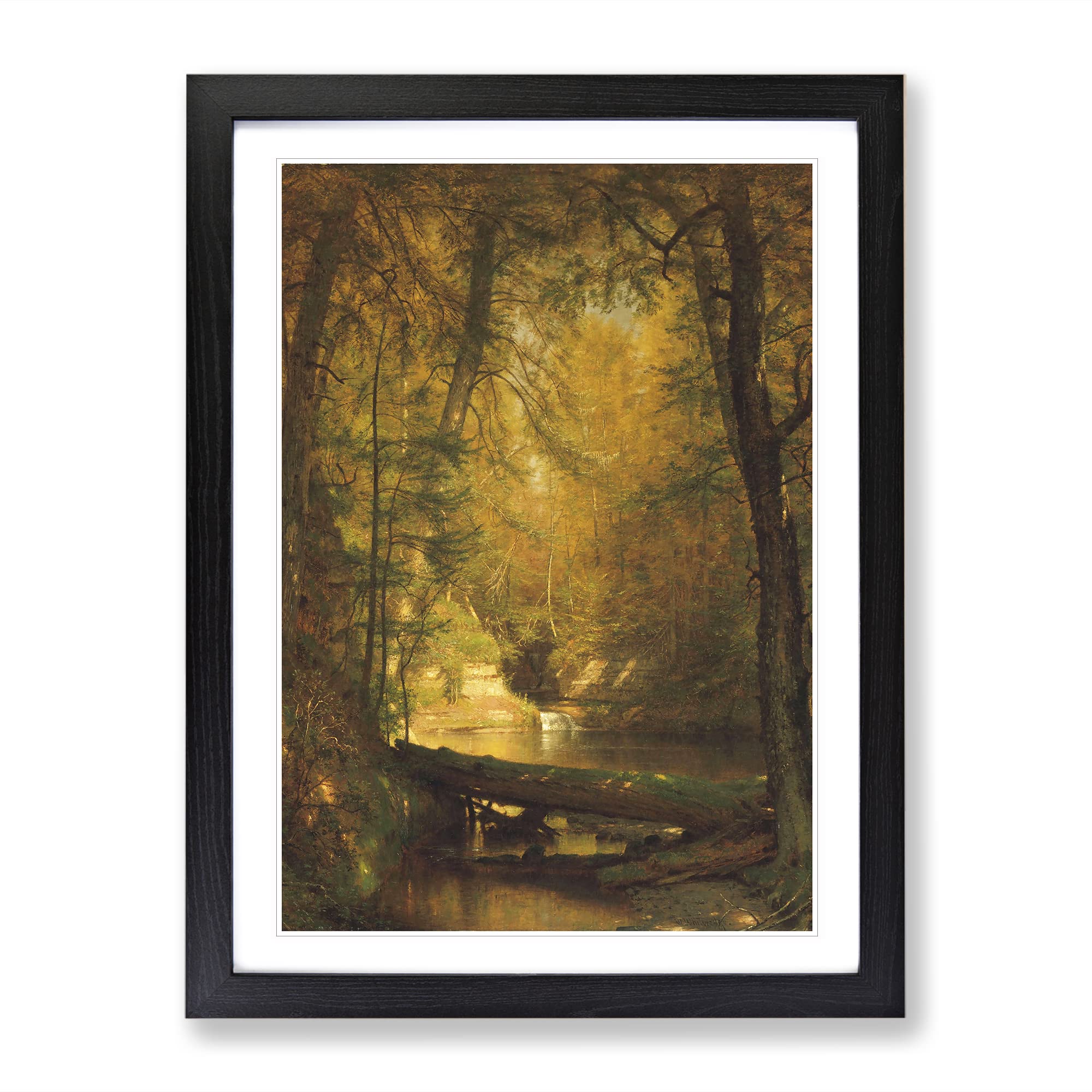 Thomas Worthington Whittredge The Trout Pool Classic Painting Framed Wall Art Print