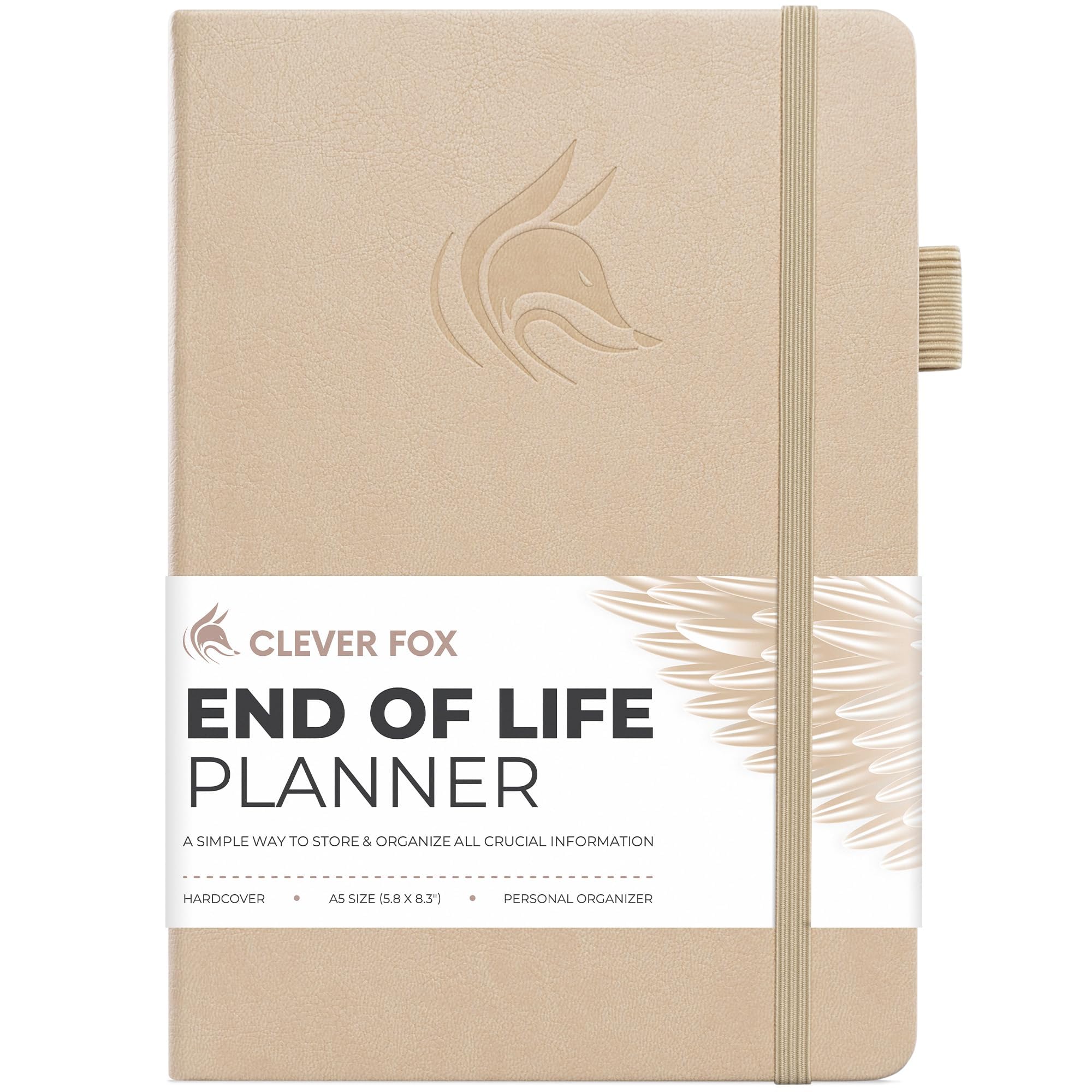 Clever Fox 2020 End-of-life Planning Notebook – Final Arrangements Organizer for Beneficiary, Will Preparation, Last Wishes & Funeral Planning, A5 (5.8'' x 8.3'') Seashell — image 1