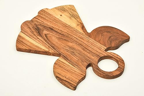 Miniatura 4 de Tabla de cortar de acacia orgánica para cocina de bloque de carnicero, queso y verduras, ensalada de frutas, Halloween, regalo de Navidad (tabla de