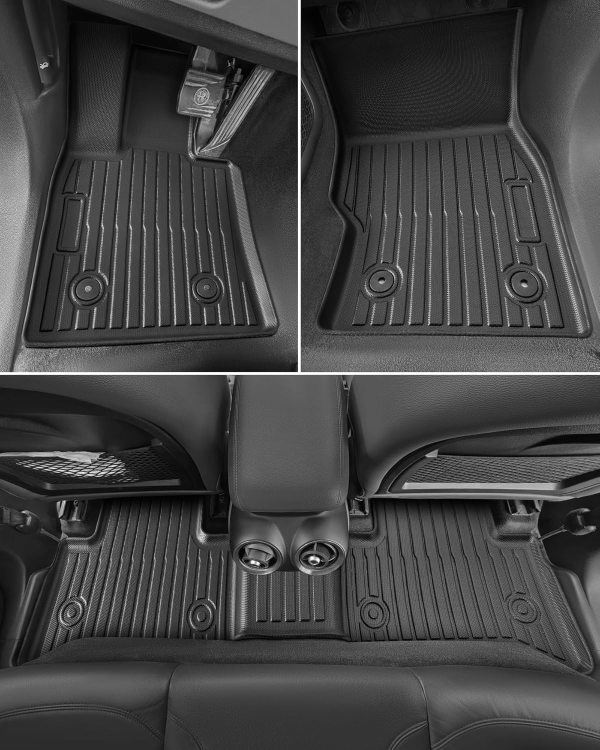 Car Floor Mats for Alfa Romeo Stelvio 2018-2025 (with Subwoofer), All Weather Black Rubber Liners for Cars Full Set, Custom Fit Trunk Mat for SUV, Accessories for Alfa Romeo Stelvio 2025 2024 2023