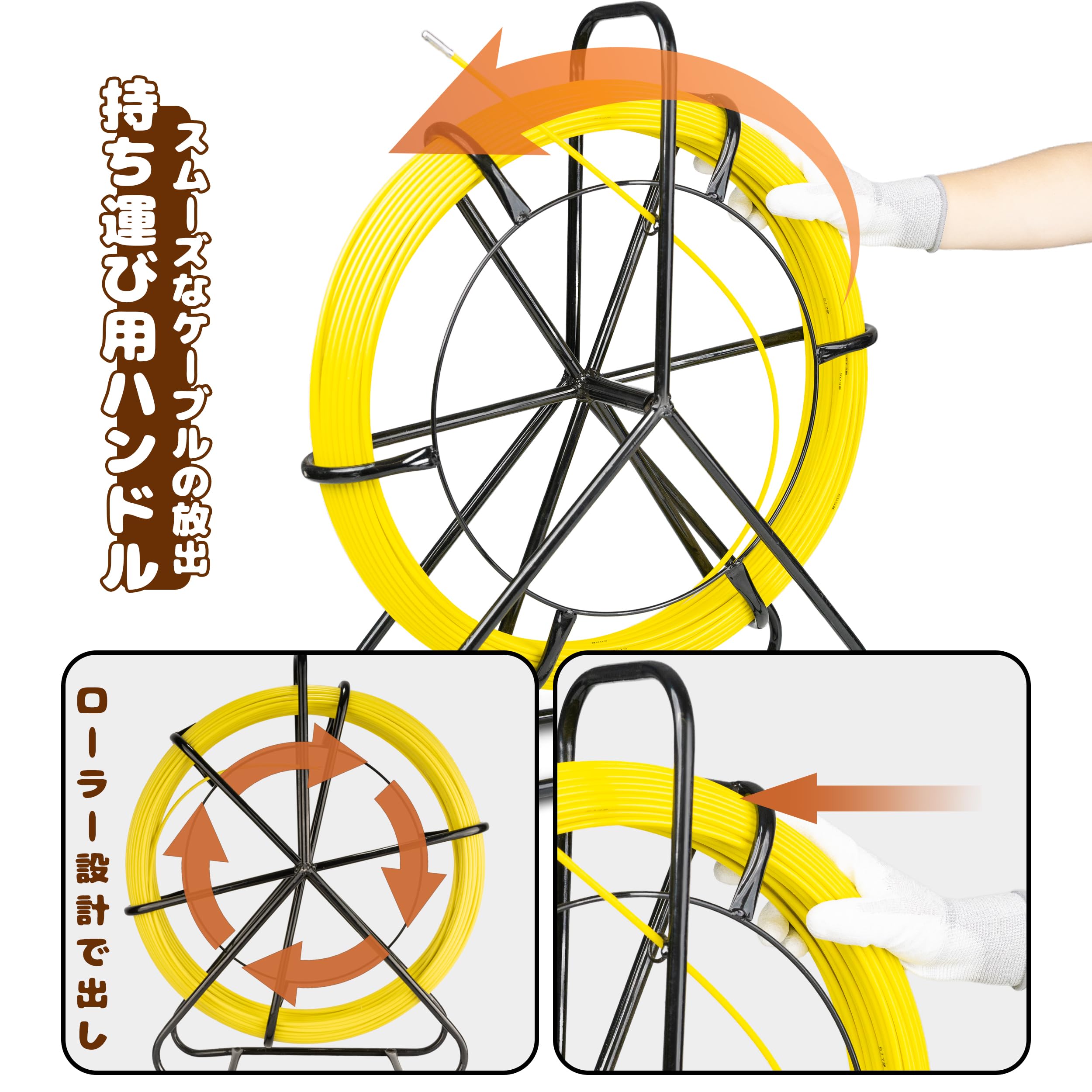 Bokuyoku 通線ワイヤー 1 0 0 m 線径６ｍｍ 通線ロッド フレーム Bokuyoku 通線ワイヤー 1 0 m 線径6mm 通線ロッド フレーム