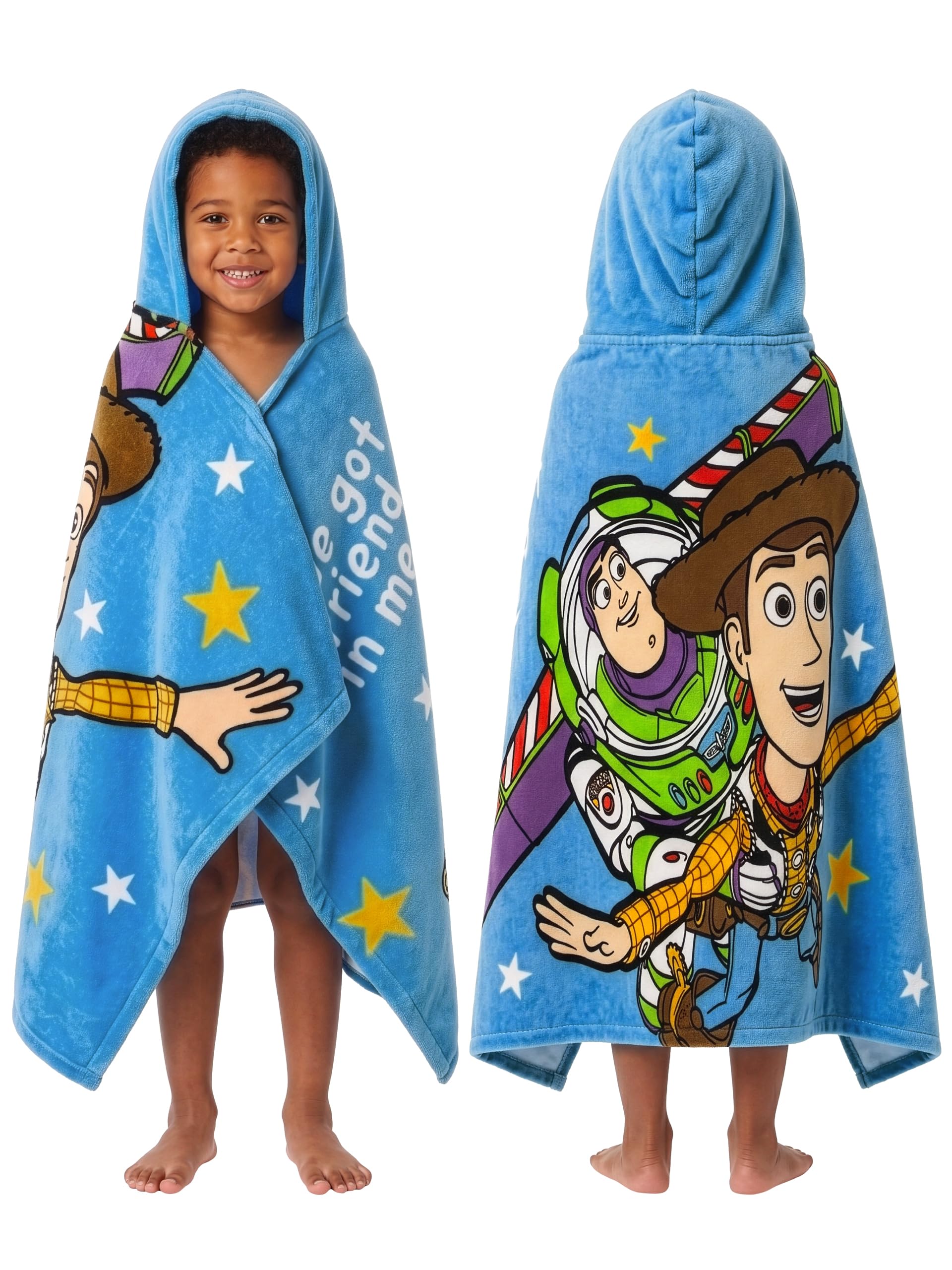 Disney Toy Story Swimming Towel | Woody And Buzz Lightyear Hooded Beach Towel