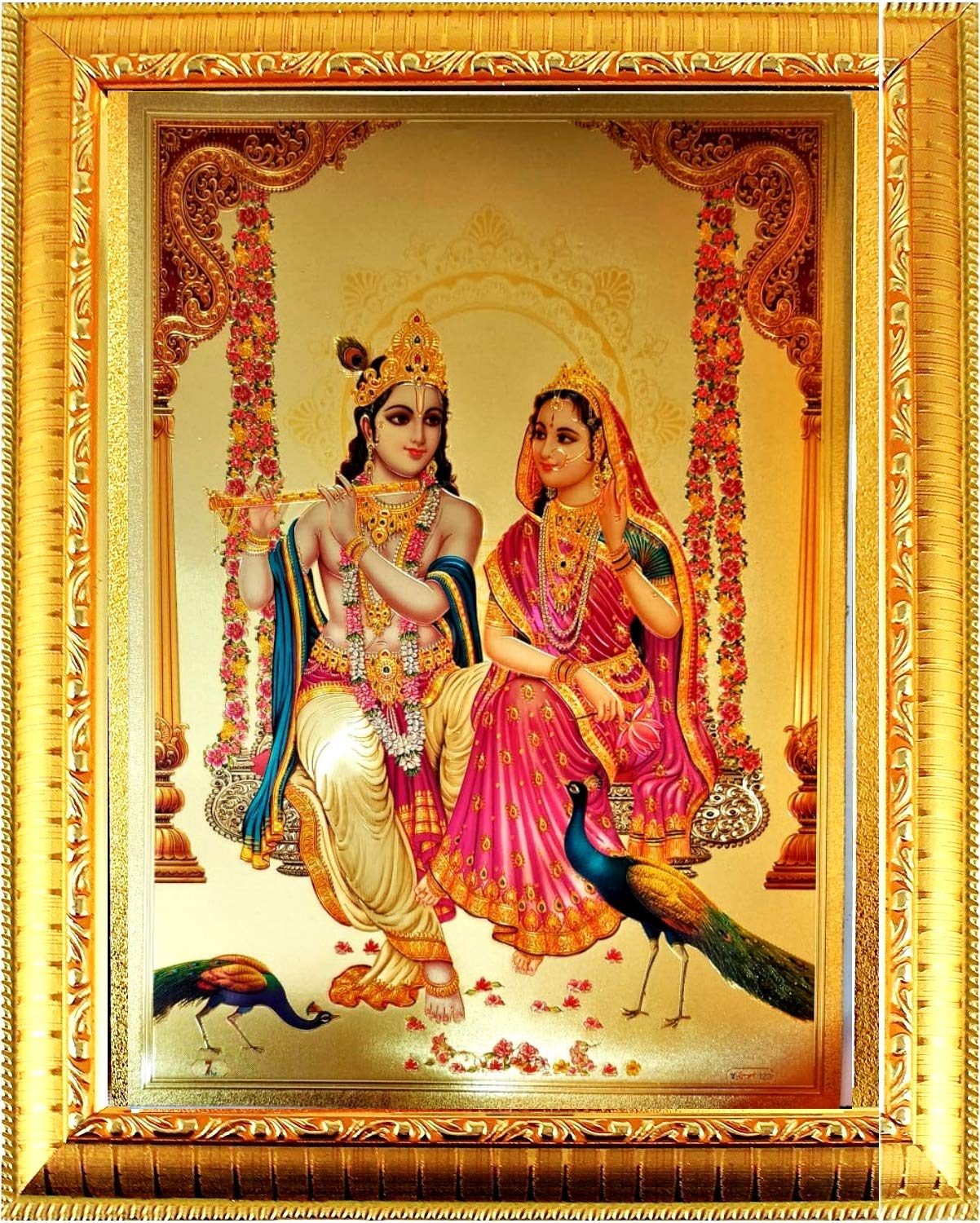 Laxmi Ganesh Saraswati Frame - Hindu God Decor -21 Laxmi Ganesh Saraswati Frame - Hindu God Decor -21