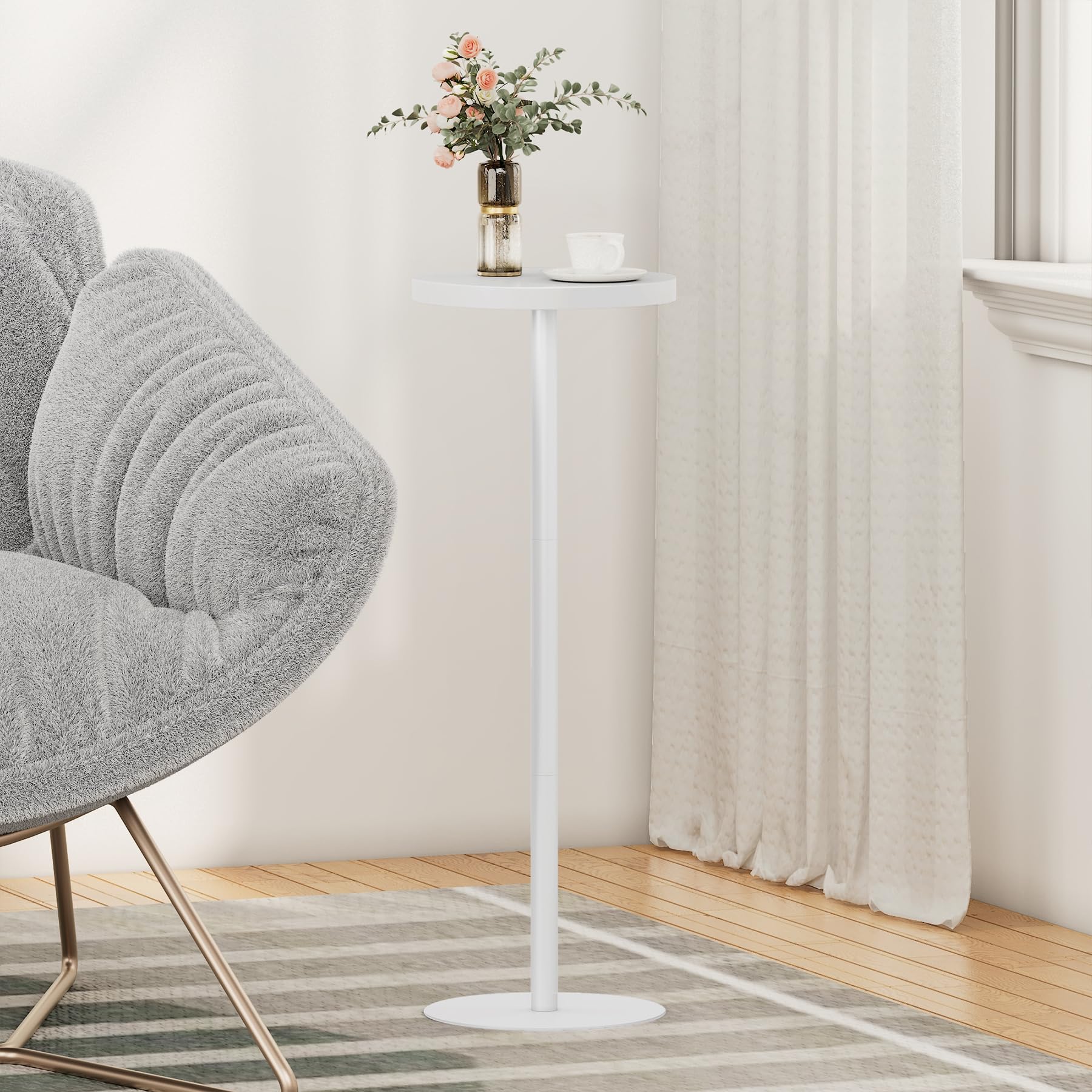 Amazon.com: TUTOTAK Tall Round Side Table, Small End Table, Beside