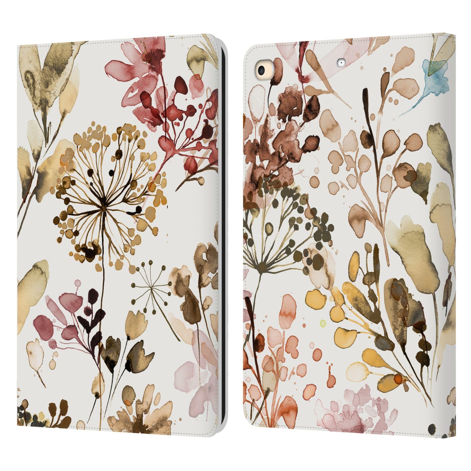 Protection iPad 9.7 2018 étui portefeuille cuir Ninola Eucalyptus