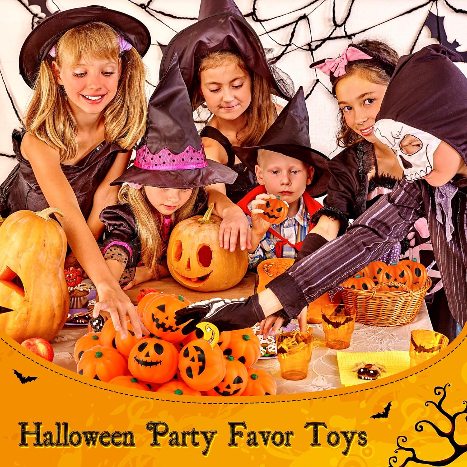 Leyndo 50 Pcs 2 Inch Halloween Pumpkin Stress Balls Mini Foam Relief Balls with Bags Halloween Party Favors Toys for School Carnival Rewards Halloween Thanksgiving Party Decoration Supplies - Image 6