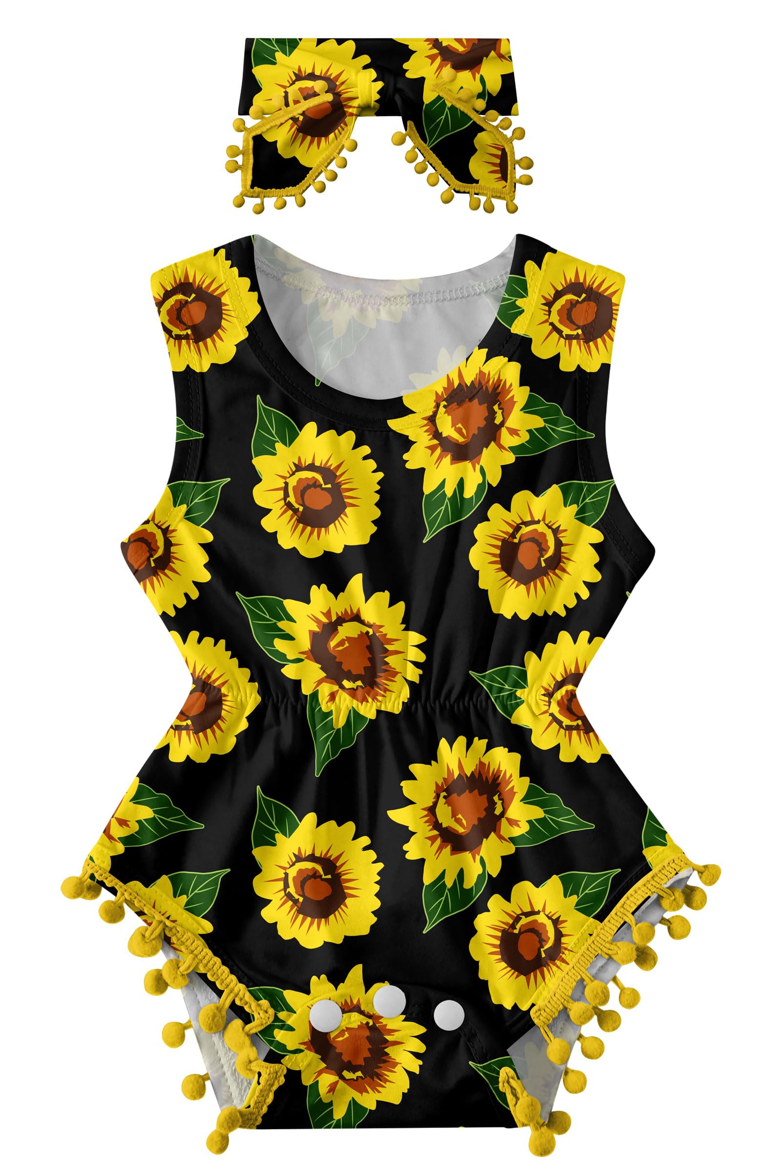 Ahegao baby-girls Baby Floral Romper Toddlers Outfits Infant Playsuits Headband Jumpsuit Modern (pack of 1)