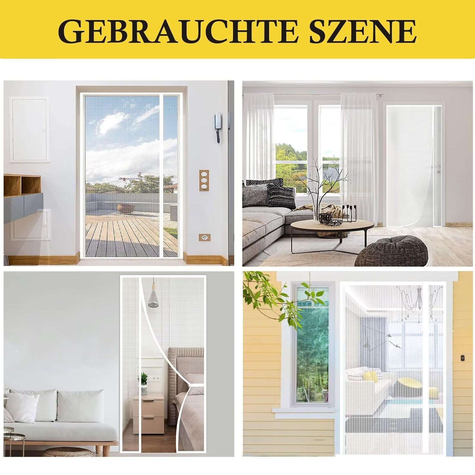 Allergikerfreundliches, wiederverwendbares Pollenschutzgitter für Fenster, weiß, 135 x 205 cm, insektensicheres Design für Allergiker