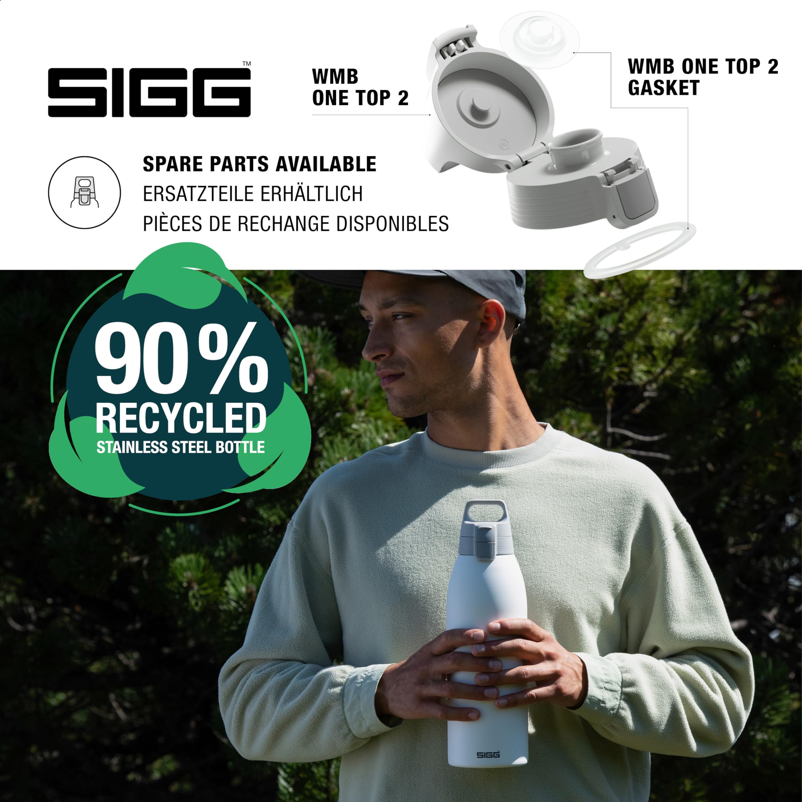 Sigg, Insulated Water Bottle, Shield Therm White- Suitable For Carbonated Beverages, Leakproof, Dishwasher Safe, BPA Free - Image 4