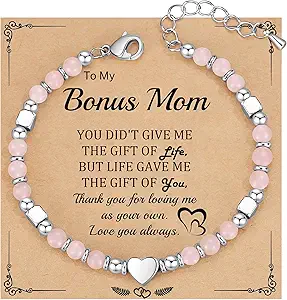 Christmas Gifts for Women, Stocking Stuffers for Teens Beaded Bracelets for Women Gifts for Mom Christmas Gift Mothers Day Gift for Grandma Daughter Bonus Mom Nature Stone Bead Bracelet Graduation Jewelry for Her 2026