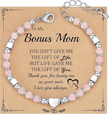 Christmas Gifts for Women, Stocking Stuffers for Teens Beaded Bracelets for Women Gifts for Mom Christmas Gift Mothers Day Gift for Grandma Daughter Bonus Mom Nature Stone Bead Bracelet Graduation Jewelry for Her 2026