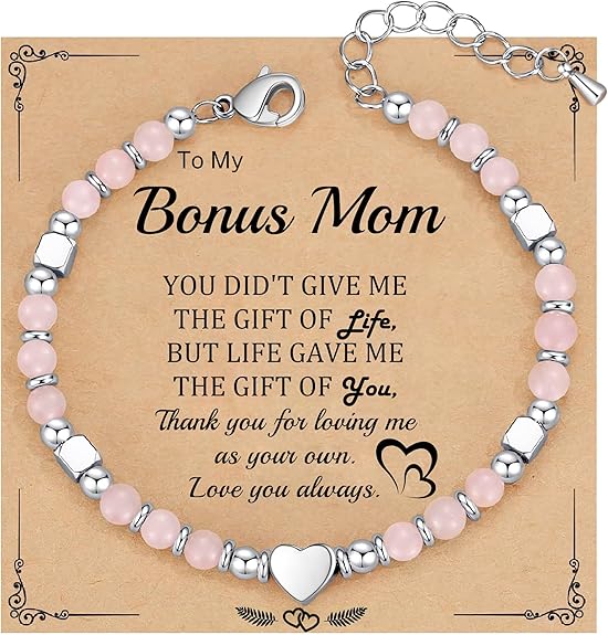 Christmas Gifts for Women, Stocking Stuffers for Teens Beaded Bracelets for Women Gifts for Mom Christmas Gift Mothers Day Gift for Grandma Daughter Bonus Mom Nature Stone Bead Bracelet Graduation Jewelry for Her 2026