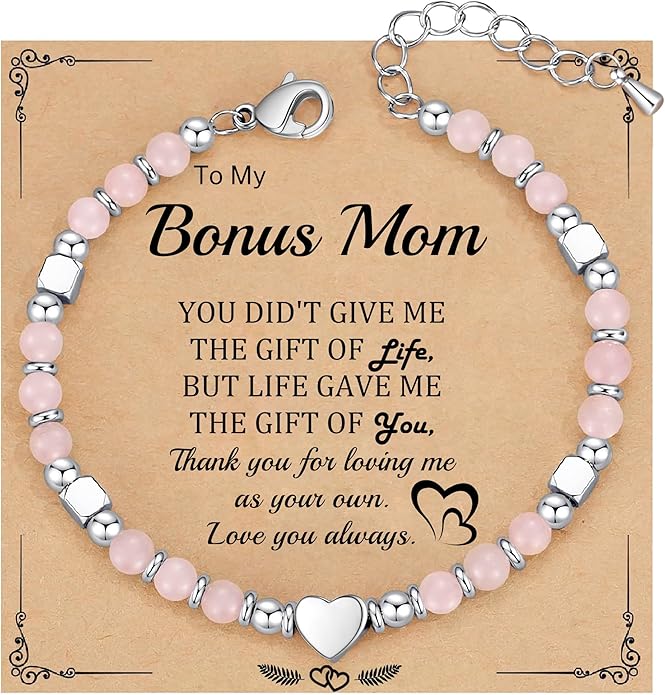Christmas Gifts for Women, Stocking Stuffers for Teens Beaded Bracelets for Women Gifts for Mom Christmas Gift Mothers Day Gift for Grandma Daughter Bonus Mom Nature Stone Bead Bracelet Graduation Jewelry for Her 2026