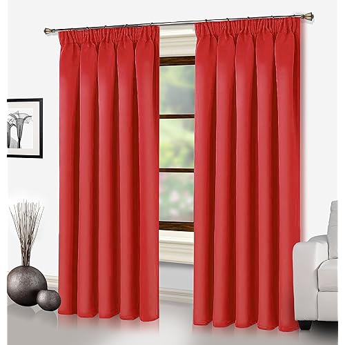 Red Bedroom Curtains Amazon Co Uk