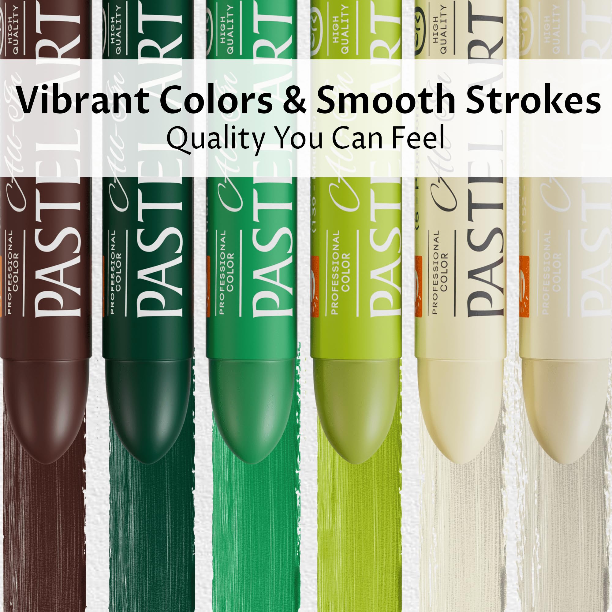 Juego de 6 pasteles al óleo jumbo (14 x 84 mm), pasteles al óleo suaves con colores vibrantes, gran mezcla y capas, crayones pastel para artistas profesionales y aficionados, limón