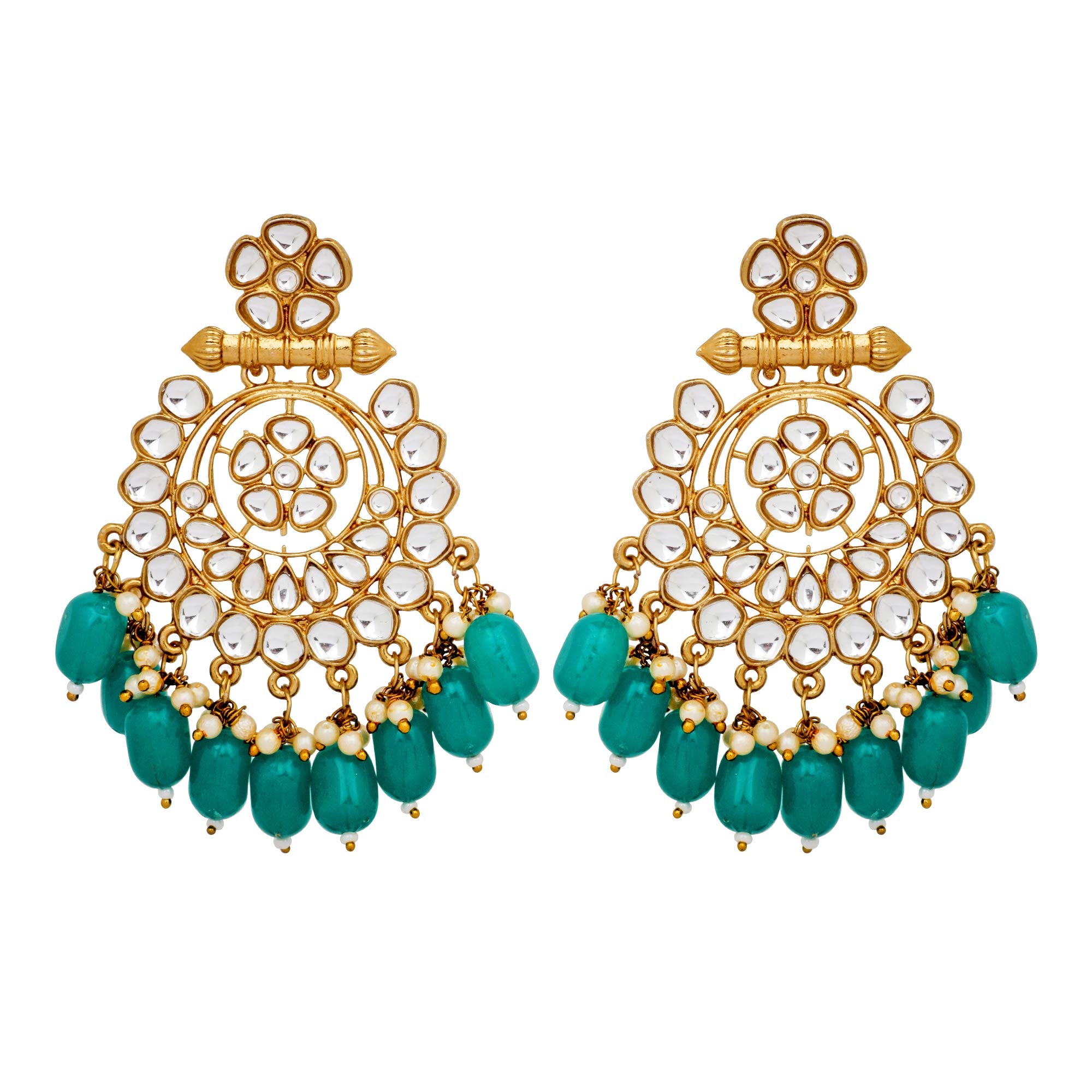 See full amazon price history chart for Vanee Traditional Gold Plated Alloy Green Beads and White Kundan Chandbali Earring for Women Vanee Traditional Gold Plated Alloy Green Beads and White Kundan Chandbali Earring for Women (B08L9F4HX9) Amazon Price History, Amazon Price Tracker