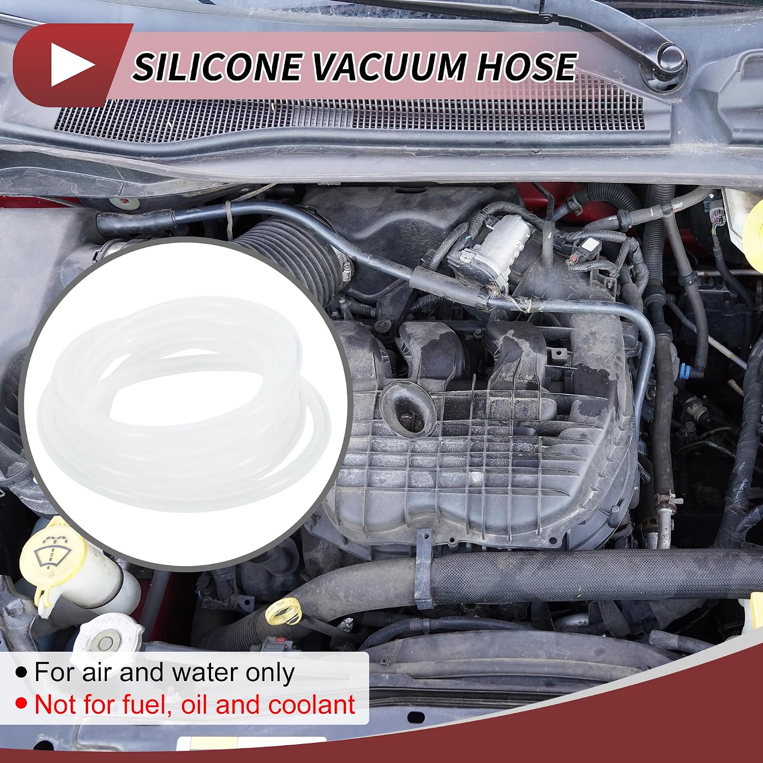 1 Pcs for Air and Water Silicone Vacuum Tubing Hose High Temperature Automotive Vacuum Line 5.5FT 1/16" 2mm ID 2mm Thickness Clear