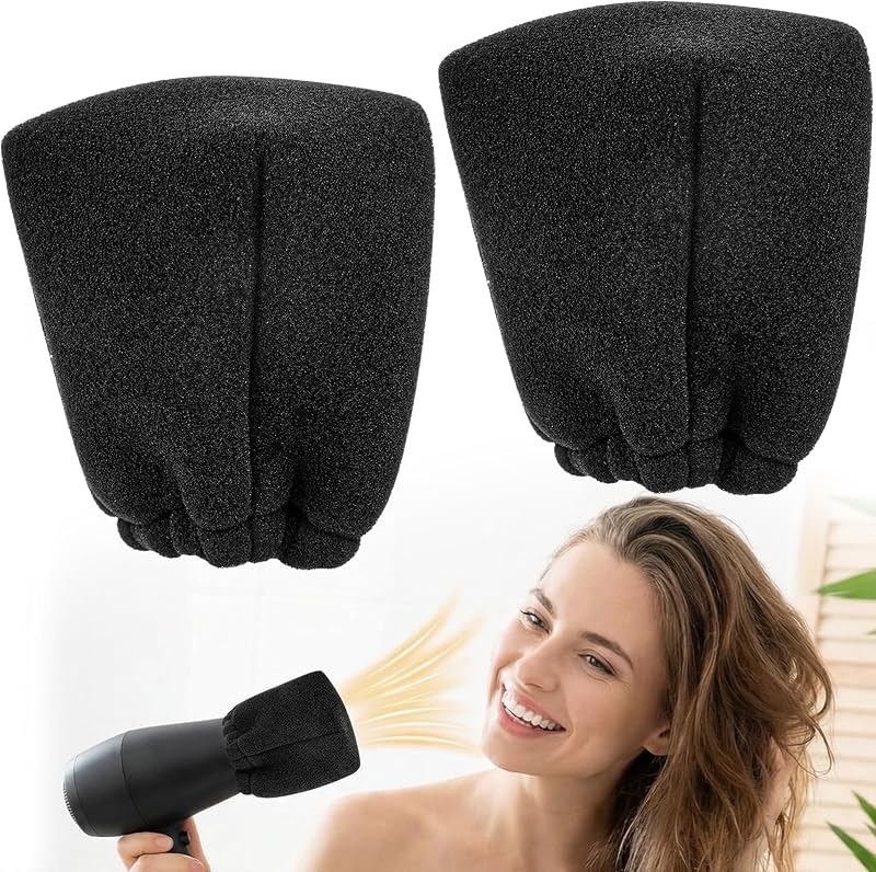 Tyqour 2PCS Sock Diffuser for Hair Dryer 5.51x4.13in Travel Hair Diffuser Universal Hair Dryer Diffuser Attachment Compact and Portable Tear-Resistant and Reusable