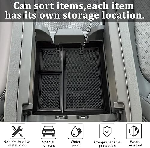 Miniatura 3 de HAPPYHORSE Caja de almacenamiento para pasamanos de coche Rivian R1T R1S 2022 consola central pasamanos de almacenamiento accesorios para gestor de