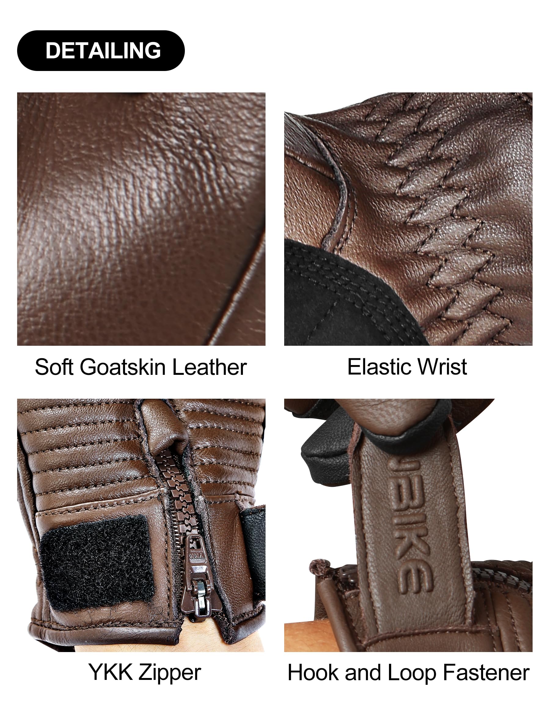 INBIKE Ziegenleder Motorradhandschuhe CE-Zertifizierte Motorrad Schutz Handschuhe Mit Harter Schutzhülle Professionelle Motorradschutzhandschuhe IM805
