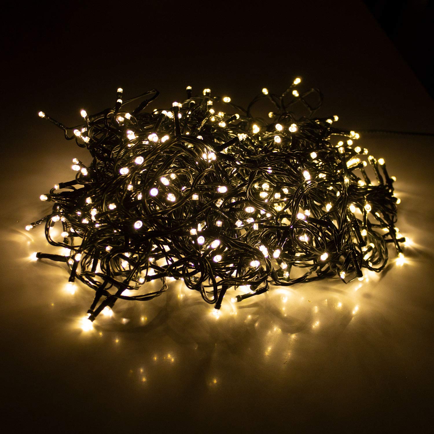 LED-Lichterkette mit 480 warmweißen LEDs, ca. 39 m Gesamtlänge (IP44)