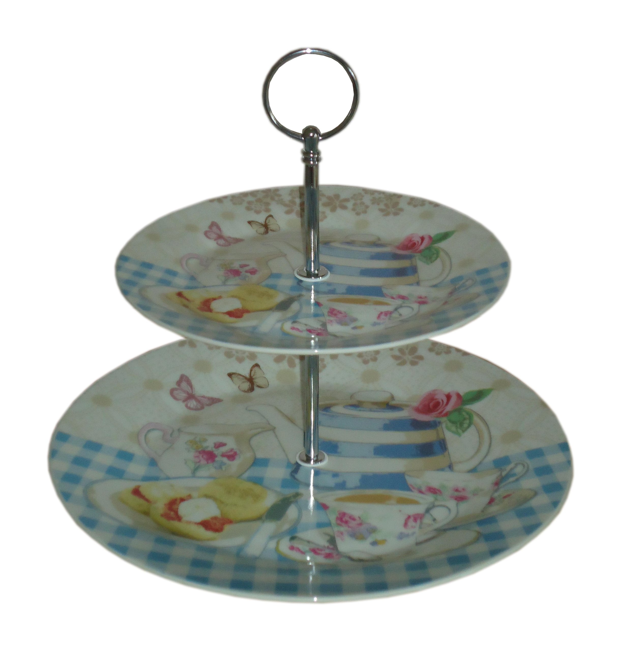 Cavania Two Tier Cake Stand - 'The Country Kitchen'