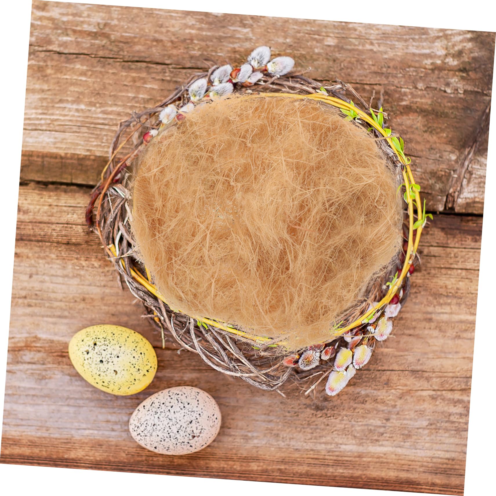 BESPORTBLE 1Bag Natural Raffia Bird Nesting Material Bag of Safe Woven Bedding for Birds Hamsters Rabbits Guinea Pigs for Cozy Nesting Winter Warmth