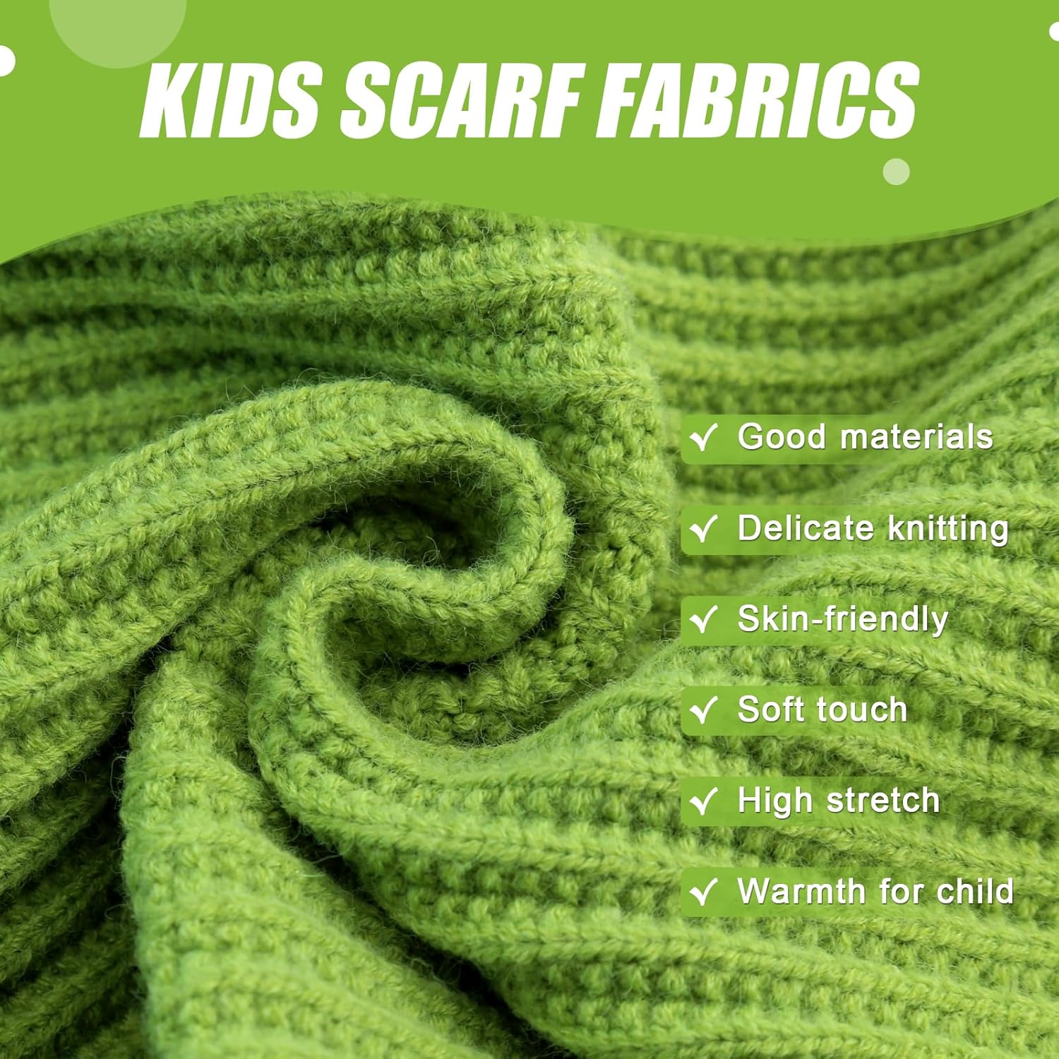 Toddler Scarf Warm Knit Kids Neck Warmer Soft Stretch Baby Winter Scarves for Boys Girls - Image 5