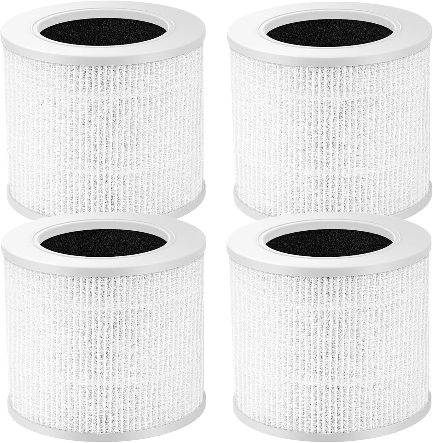 4 Pack Core Mini HEPA Filters for LEVOIT Core Mini Core Mini-P Air Purifier Replacement Filter 3-in-1 HEPA, High-Efficiency Activated Carbon, Replace Part Core Mini-RF