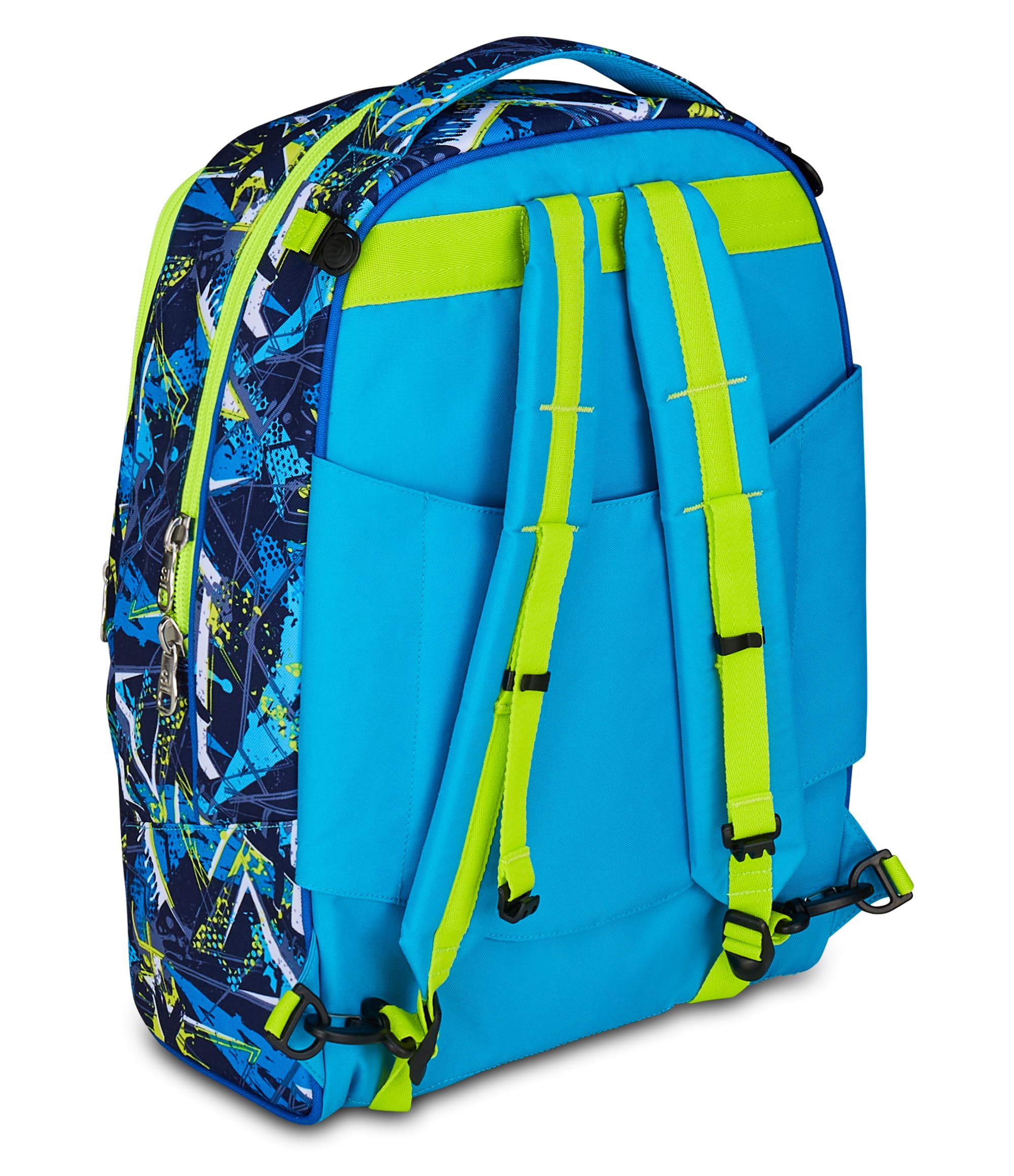 SJ GANG STYLE JAM GANG Trolley Scuola Cuccioli New Tech, Blu, 3 in 1, Triplo Uso, Zaino con Carrello Sganciabile e Crossover System, Scuola Elementare, Bambino