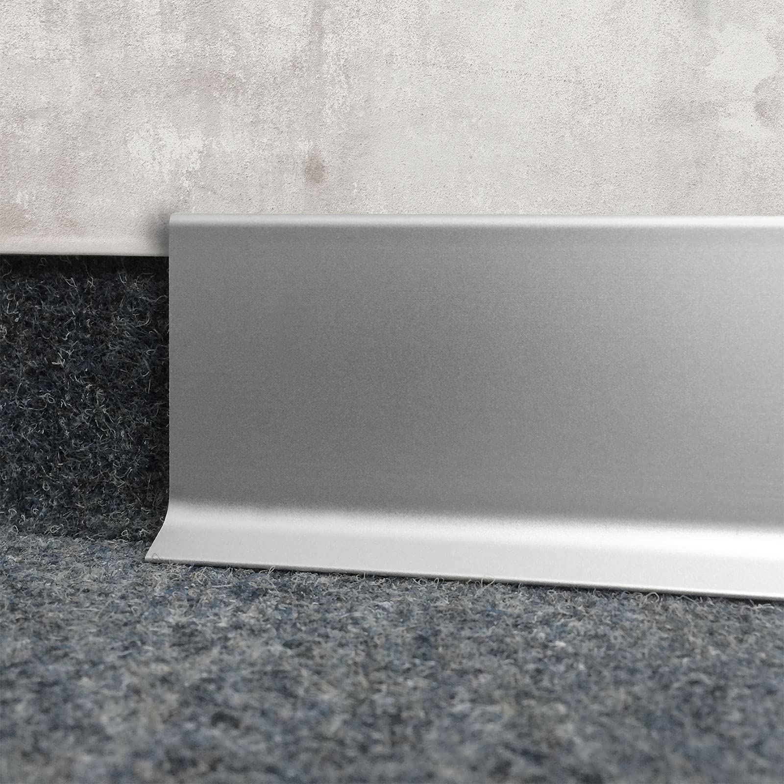 Battiscopa In Alluminio 60mm X 1.9m - Per Cucina, Bagno, Facile Montaggio Con Adesivo - Foto 8