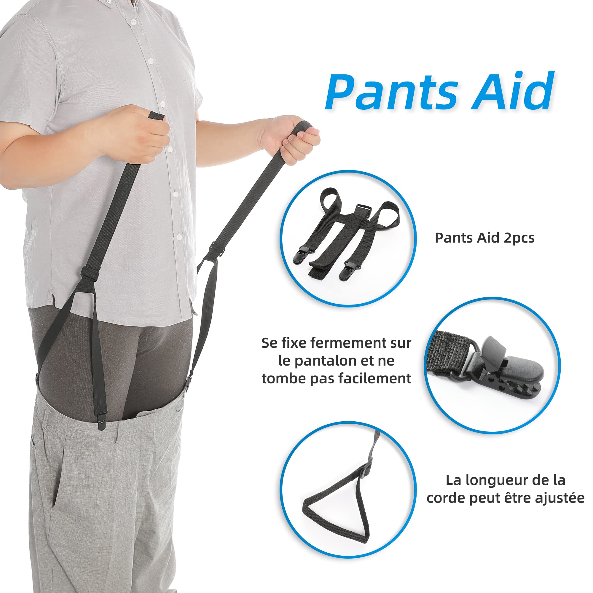 Enfile Chaussettes Kit - Aide à mettre et à enlever chaussettes, chaussures, pantalons - Aide Enfile Bas - Ne Plus Se Baisser, Idéal Personnes Agées, À Mobilité Réduite