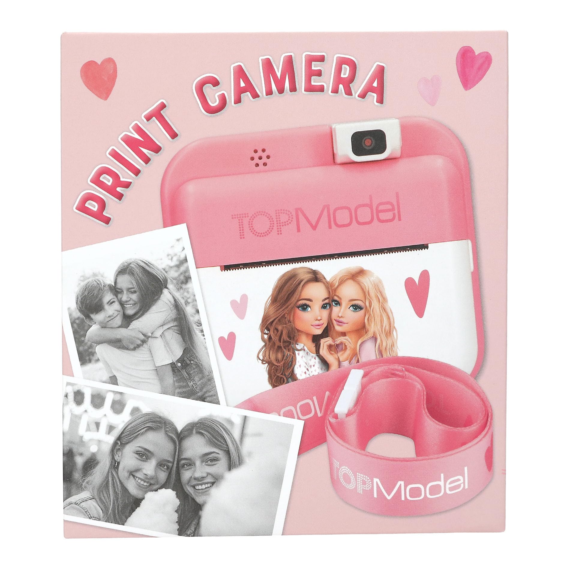 Depesche TOPModel Cámara Infantil Con Impresora Y Selfie – Diseño Rosa Y Blanco Con Juegos, Vídeo Y Papel Térmico Incluido