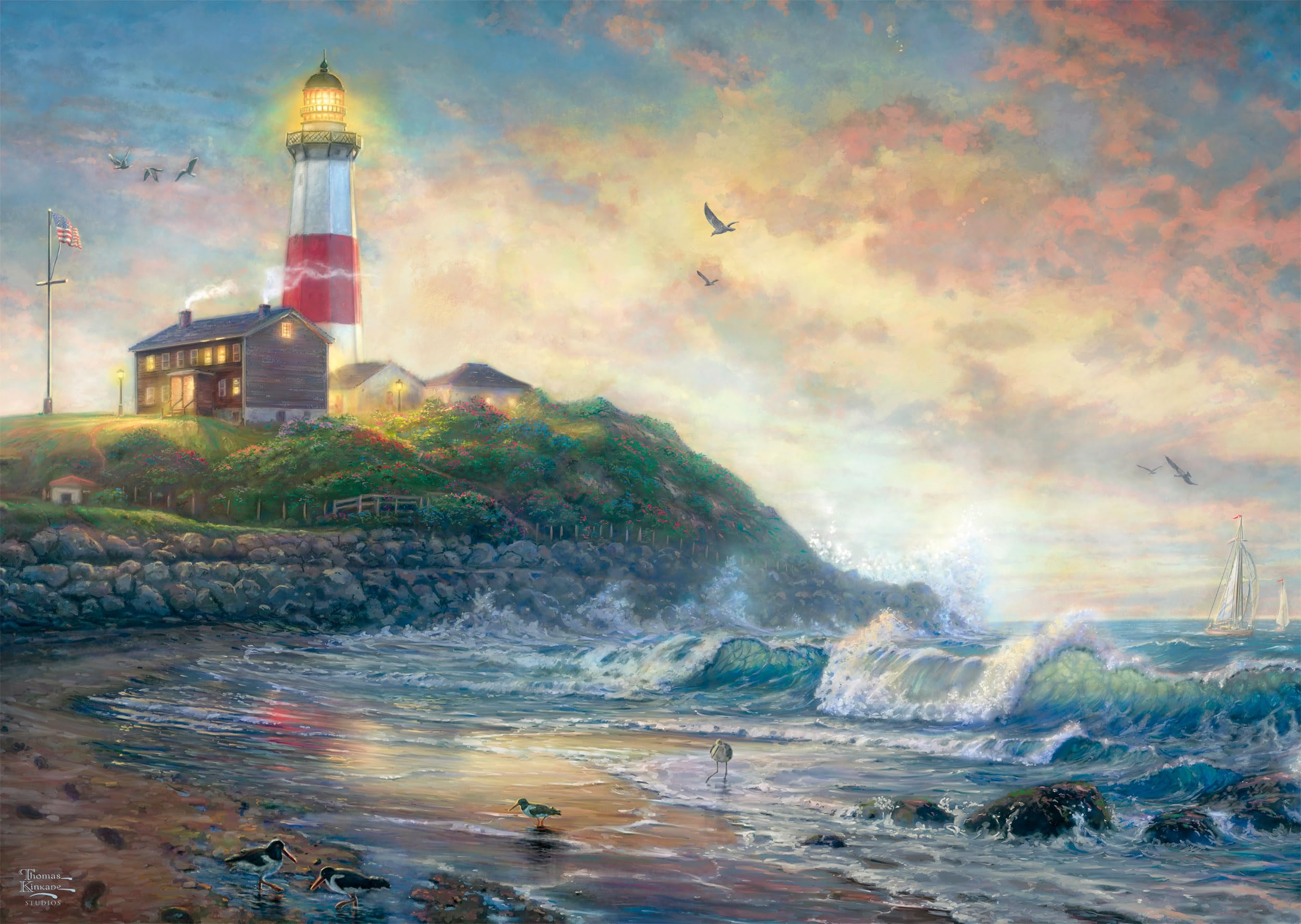Schmidt | Thomas Kinkade: Lighthouse of Hope (1,000 Pieces) | Jigsaw Puzzle | Ages 14+ | 1+ Players